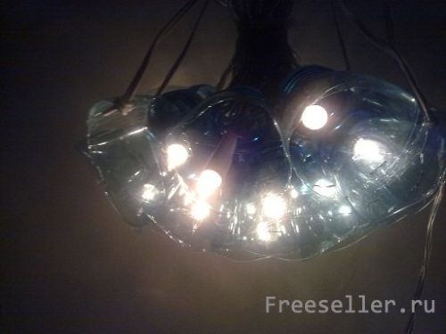 Люстра из пластиковой бутылки и гирлянды своими руками. Самоделки из пластиковых бутылок