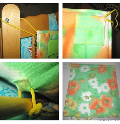 Карман для косметики на детскую кроватку своими руками