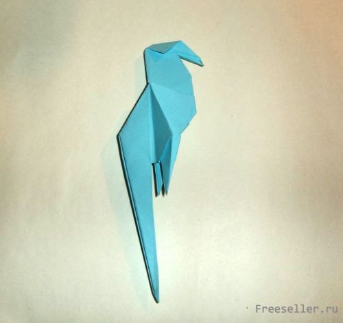 Делаем попугая Ара в оригами