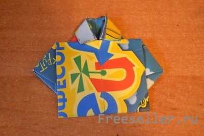 Изготовление рубашки с галстуком из бумаги