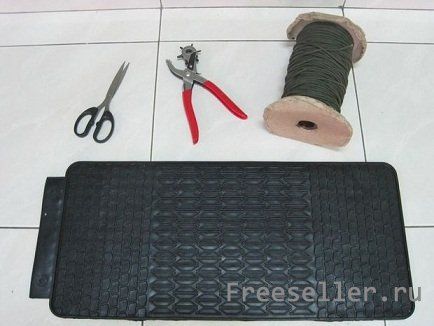 Материалы для изготовления сандалий своими руками из резинового коврика