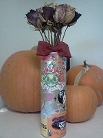 Ваза для сухоцветов из банки от чипсов Принглс