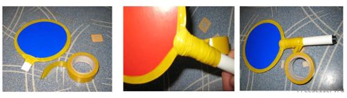 Ракетка для домашнего пинг-понга из CD-диска