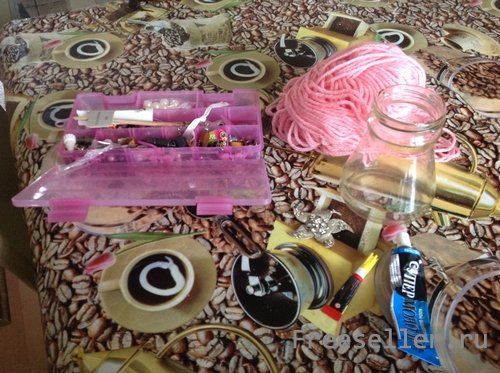 Изготовление чудо-вазы из ниток - материалы