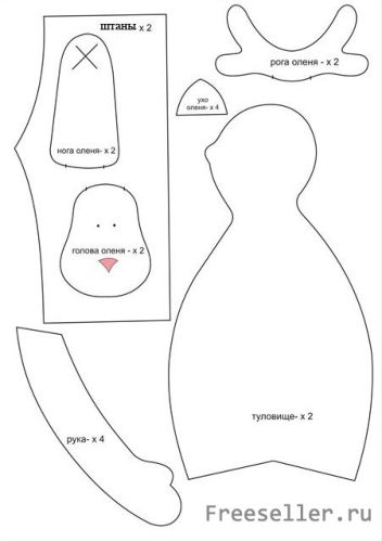 Кукла Санта Клауса своими руками - схема