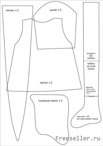 Кукла Санта Клауса своими руками - схема