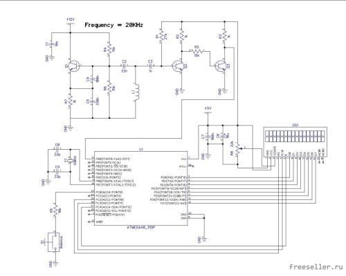 Самодельный металлоискатель на принципе частометра - схема