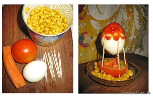 Украшаем праздничный стол с помощью яйца - Воздушный шар из яйца