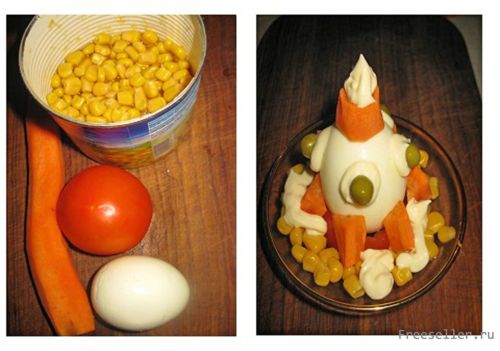 Украшаем праздничный стол с помощью яйца - Ракета из яйца