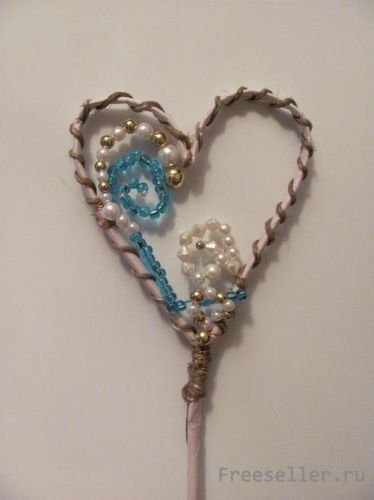 Сердце из бисера - изготовление