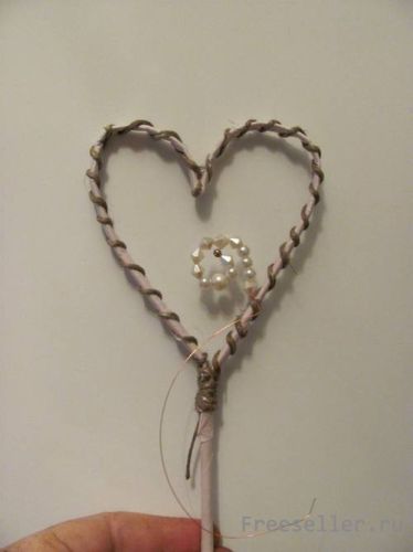 Сердце из бисера - изготовление