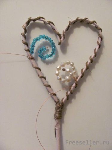 Сердце из бисера - изготовление