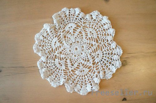 Вязание Ажурной салфетки