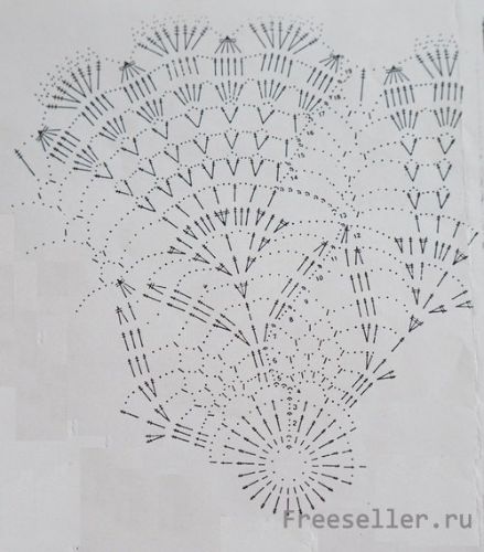 Вязание Ажурной салфетки