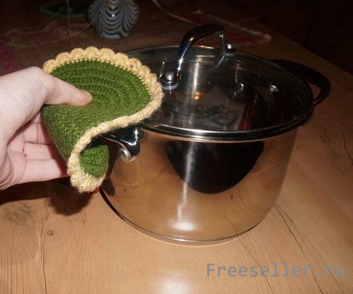 Вязание прихватки для горячего своими руками