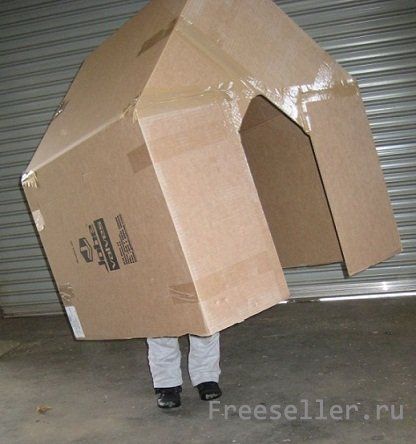 Как сделать своими руками домик для детей из картонной коробки.