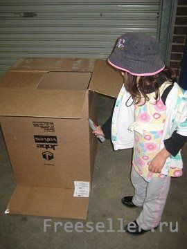 Как сделать своими руками домик для детей из картонной коробки.