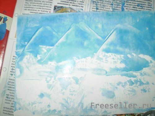 Процесс рисования картины утюгом