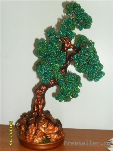 Плетение Бонсаи из бисера