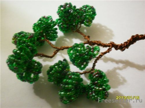 Мастер класс по плетению карликового дерева Бонсаи из бисера.