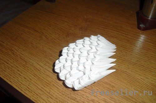 ?Объемный лебедь из бумаги своими руками