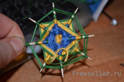 астер класс по плетению украшения "Мандала" своими руками