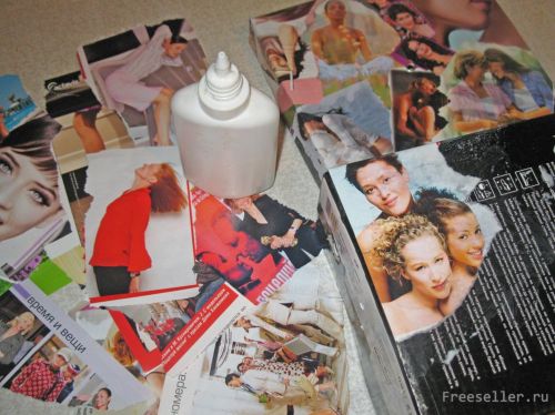 Декупаж коробки для вязания