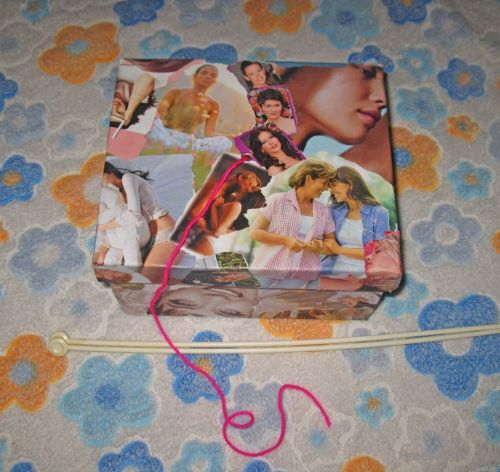 Декупаж коробки для вязания