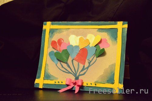 Как сделать открытки Валентинки своими руками.
