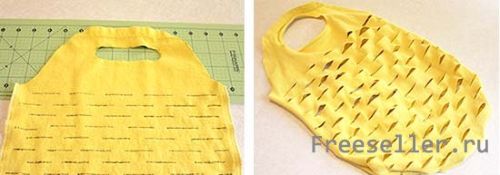 Как сделать сумку из майки своими руками.