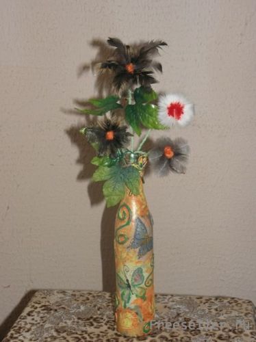 ?Цветы из перьев своими руками