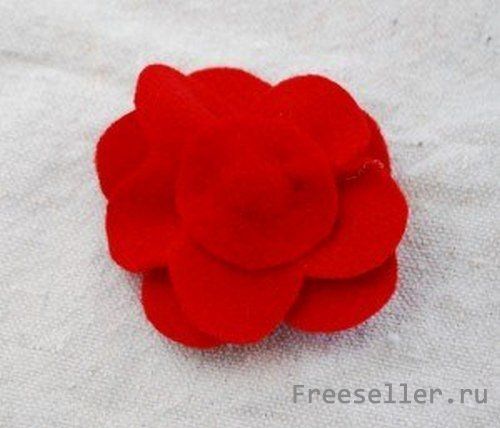 Как сделать розочку из ткани своими руками.