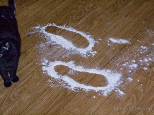 Следы Деда Мороза из муки своими руками
