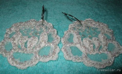 Серьги Цветок своими руками