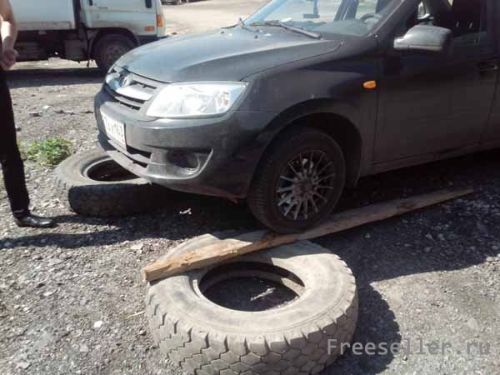 Мини эстакада из шин