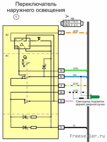 Подсветка дверных ручек Лада Гранта своими руками - схема