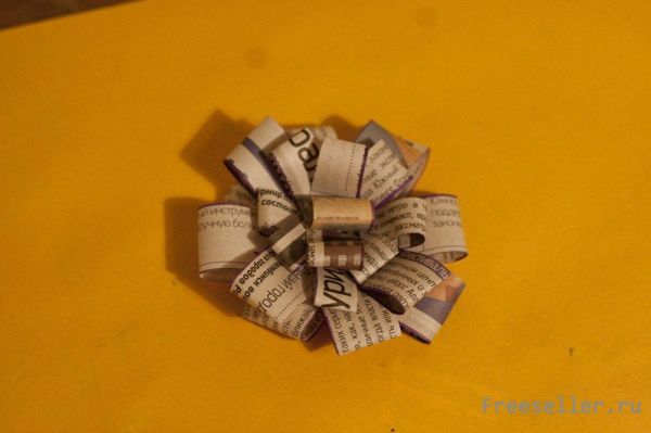 Как сделать цветок из газеты