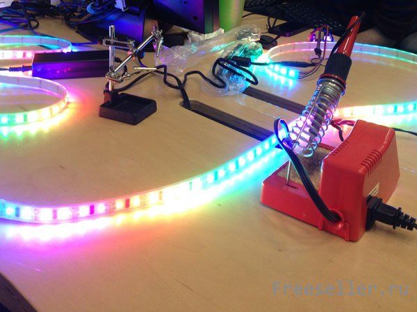 Монтаж программируемых диодных лент своими руками