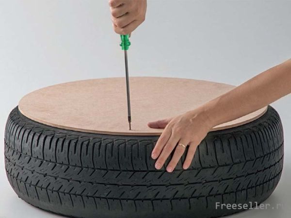 Изготовление тахты из шин своими руками