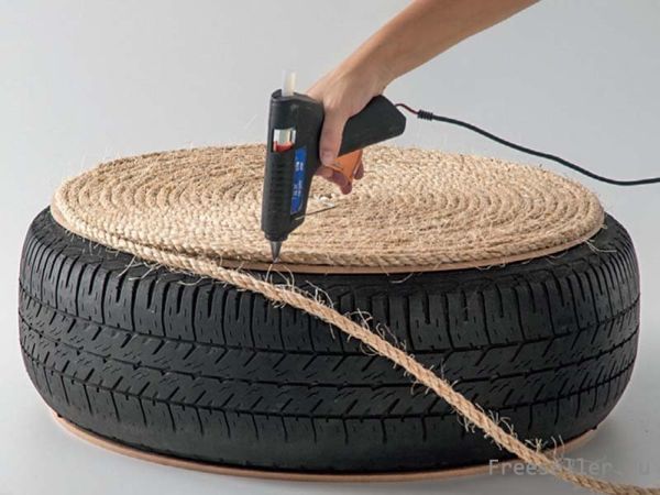 Изготовление тахты из шин своими руками