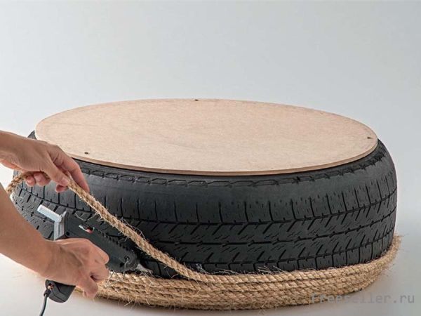 Изготовление тахты из шин своими руками