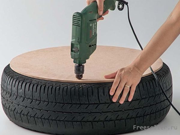 Изготовление тахты из шин своими руками