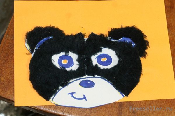 Самоделки к утреннику. Фактурная маска медведя