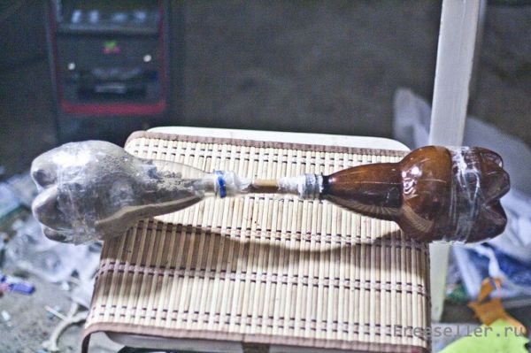 Гантели из пластиковых бутылок своими руками