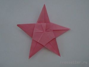 Пятиугольная звезда в технике оригами