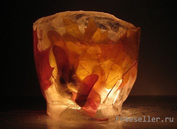 Самодельные Ледяные подсвечники