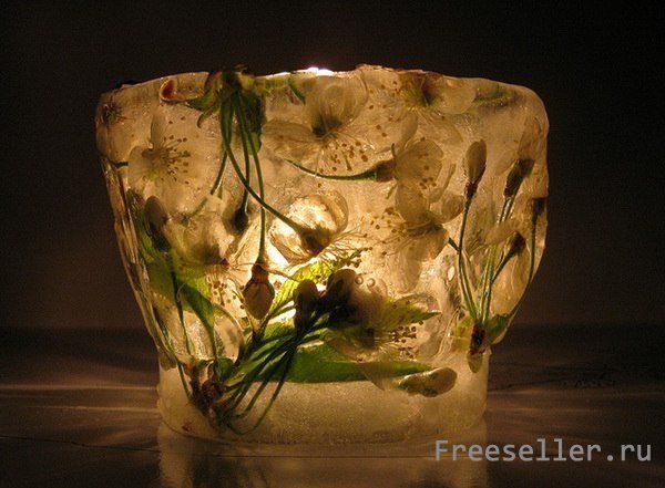 Самодельные Ледяные подсвечники
