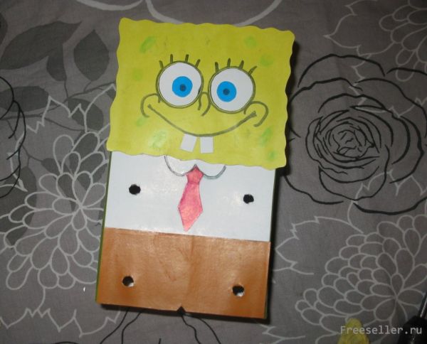 Игрушка на руку: Губка Боб своими руками