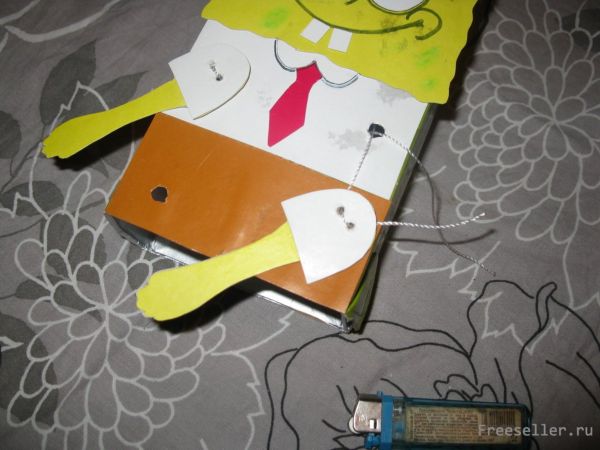 Игрушка на руку: Губка Боб своими руками