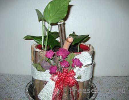 Горшок для цветов из банки от кофе